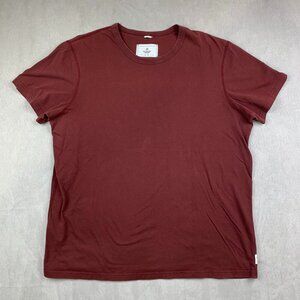 Reigning Champ Men Shirt XL Red Burgundy Lightweight Jersey Standard 100% Cotton